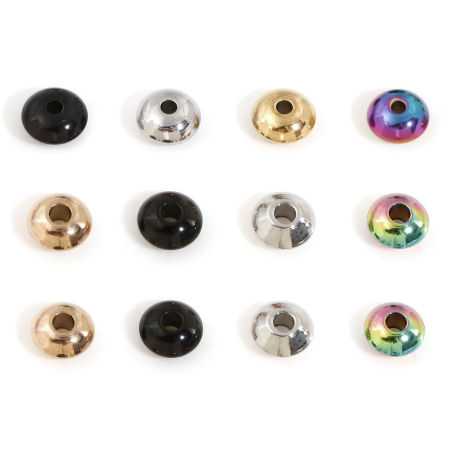 Picture of 304 Stainless Steel Beads For DIY Jewelry Making Saucer