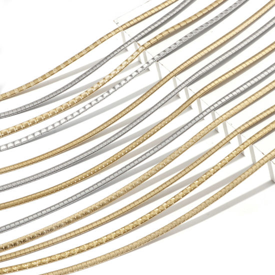 Bild von 304 Edelstahl Omegakette Choker Halskette 45.5cm lang, 1 Strang