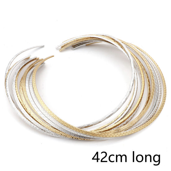 Picture of 304 Stainless Steel Handmade Link Chain Collar Neck Ring Necklace 42cm(16 4/8") long