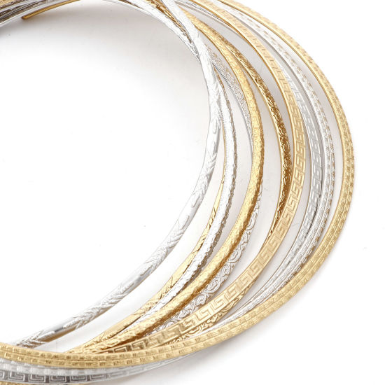 Picture of 304 Stainless Steel Handmade Link Chain Collar Neck Ring Necklace 42cm(16 4/8") long