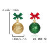 Picture of Resin Christmas Asymmetric Earrings Multicolor Ball Bowknot Glitter