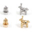 Immagine di Ottone Charms Cavallo in Legno Vero Oro Placcato Cactus 3D 2 Pz