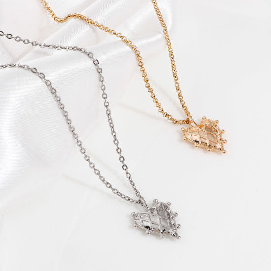 Изображение Латунь Подвески Лист настоящее золото с покрытием Сердце 2 ШТ