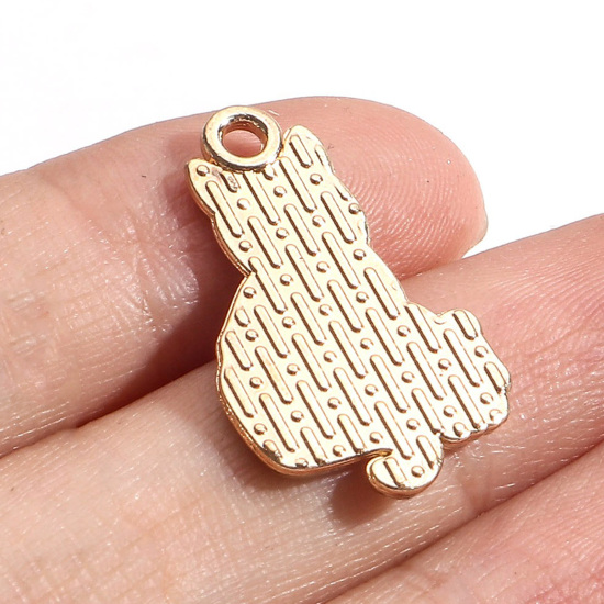 Immagine di Lega di Zinco Halloween Charms Oro Placcato Multicolore Gatto Smalto 10 Pz