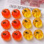 Bild von Harz Halloween Charms Kürbis Bunt 3D 22mm x 20mm, 2 Stück