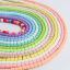 Imagen de Arcilla Cuentas para la Fabricación de Joyas con Dijes de Bricolaje Cilíndrico Multicolor 6mm x 6mm, Agujero: Aprox 1.5mm, 40cm longitud, 2 Sartas (Aprox 62 Unidades/Sarta)