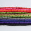 Picture of Polymer Clay Beads For DIY Jewelry Making Cylinder Multicolor About 6mm x 6mm