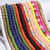 Picture of Polymer Clay Beads For DIY Jewelry Making Cylinder Multicolor About 6mm x 6mm