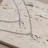 Picture of 304 Stainless Steel Charms Silver Tone Capital Alphabet/ Letter Message " A-Z "