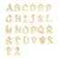 304ステンレス鋼 チャーム レター 金メッキ 文字「 A-Z」 3 個 の画像