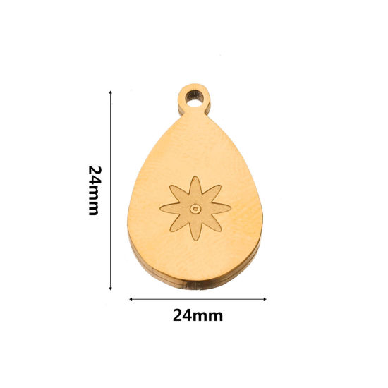 Image de Connecteurs Pendentifs Breloques en 304 Acier Inoxydable Style Bohème 2 Pcs