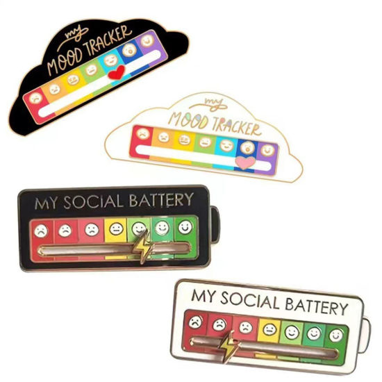 Picture of Stylish Pin Brooches Rectangle Lightning Multicolor Swipeable