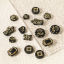 Image de 20 Pcs Perles pour DIY Fabrication de Bijoux en Acrylique Rétro Noir & Or Fleur Anges