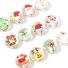 Imagen de Vidrio Cuentas para la Fabricación de Joyas con Dijes de Bricolaje Ronda, Multicolor Cascabel Navidad Aprox 20mm Diámetro, Agujero: Aprox 1.5mm, 2 Unidades
