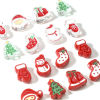 Picture of Acrylic Beads For DIY Jewelry Making Multicolor Christmas Santa Claus Christmas Tree Enamel