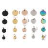 Picture of 304 Stainless Steel Blank Stamping Tags Charms Round Roller Burnishing