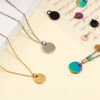 Picture of 304 Stainless Steel Blank Stamping Tags Charms Round Roller Burnishing