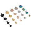 Picture of 304 Stainless Steel Blank Stamping Tags Charms Round Roller Burnishing