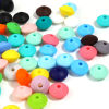 Imagen de Silicone Spacer Beads For DIY Jewelry Making Abacus Multicolor About 12mm Dia, Hole: Approx 2mm, 1 Packet