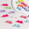 Picture of Acrylic Beads For DIY Jewelry Making At Random Mixed Color Bowknot Flower Rubberized