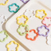 Picture of Acrylic Beads For DIY Jewelry Making At Random Mixed Color Bowknot Flower Rubberized