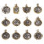 Imagen de 1 Unidad Latón Coin Colgantes Charms Plata Antigua Bronce Antiguo Dos Colores Retrato Cabeza Doble Cara