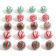 Image de Perles pour DIY Fabrication de Bijoux Noël Intercalaires en Bois Naturel Rond Multicolore Spiral 16mm Dia, Trou: env. 3.5mm, 20 Pcs