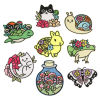 Picture of Polyester Iron On Patches Appliques (With Glue Back) DIY Sewing Craft Clothing Decoration Multicolor Flower