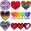 Imagen de Terylene día de San Valentín Apliques De Hierro Sobre Parches (Con Cola De Espalda) DIY Scrapbooking Craft Multicolor Corazón 2 Unidades