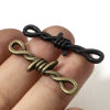 Picture of Zinc Based Alloy Gothic Connectors Charms Pendants Multicolor Thorns Infinity Symbol 3.4cm x 1cm