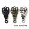 Изображение Цинковый Сплав Хэллоуин Соединители Подвески Подвески фурнитуры Хэллоуин Летучая мышь Разноцветный 21мм x 9мм, 50 ШТ
