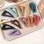 Picture of Resin Simple Hair Claw Clips Clamps Multicolor Triangle Frosted