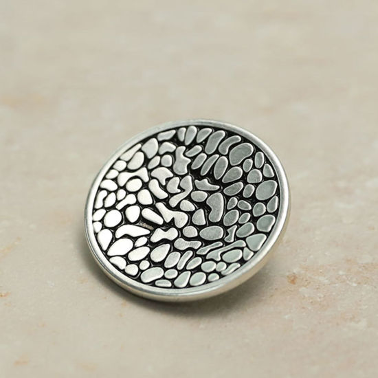 Picture of Alloy Metal Sewing Shank Buttons Multicolor Round