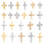 Picture of Brass Religious Charms Real Gold Plated Cross