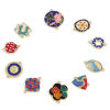 Picture of Brass Connectors Charms Pendants 18K Real Gold Plated Enamel