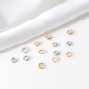 Imagen de Latón Protectores del Alambre Ronda Oro Real Chapado 5.2mm x 5mm, 10 Unidades