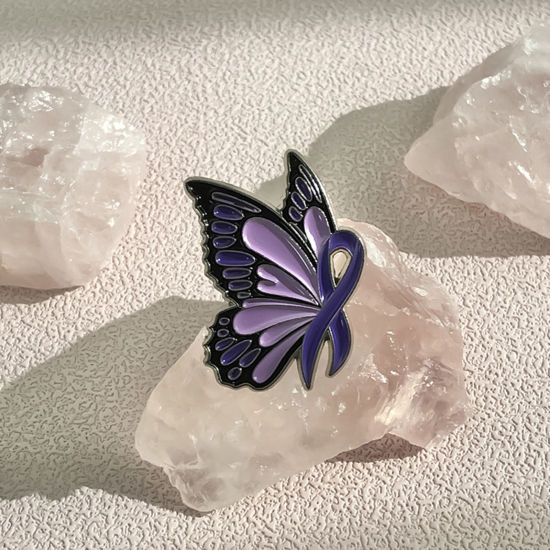 Imagen de Insecto Pin Broches Mariposa Cinta Multicolor Esmalte 1 Unidad