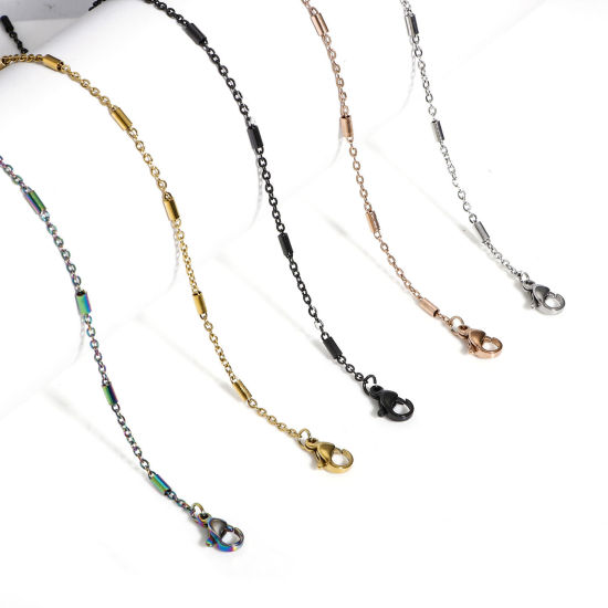 Imagen de 304 Acero Inoxidable Cable Cadena Cruz Collares 40cm longitud, 1 Unidad
