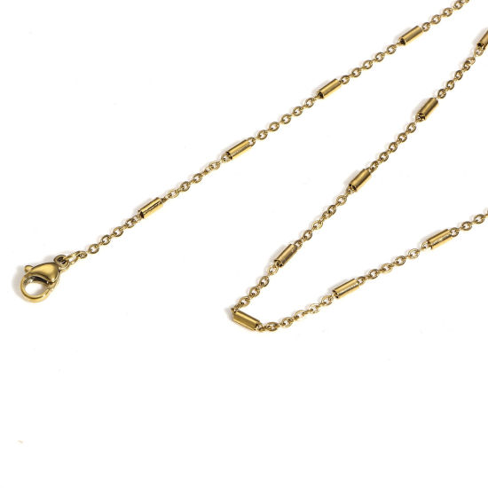 Imagen de 304 Acero Inoxidable Cable Cadena Cruz Collares 40cm longitud, 1 Unidad
