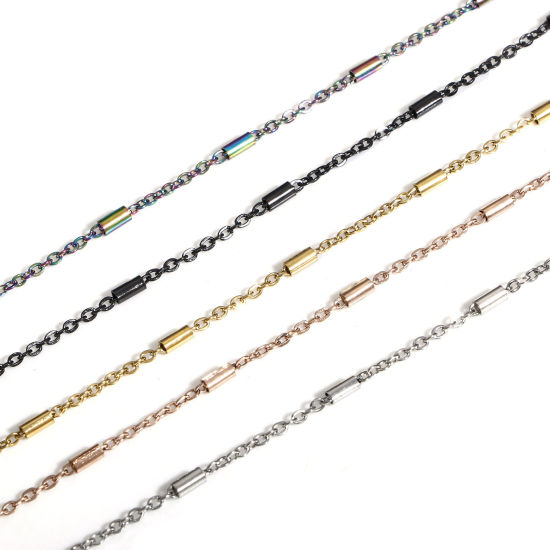 Imagen de 304 Acero Inoxidable Cable Cadena Cruz Collares 40cm longitud, 1 Unidad