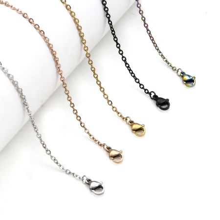 Picture of Wholesale Link Cable Chain Necklace, 304 Stainless Steel, Unisex Minimalist Gift Jewelry For Retailer, 40cm(15.7") long, 1 Piece