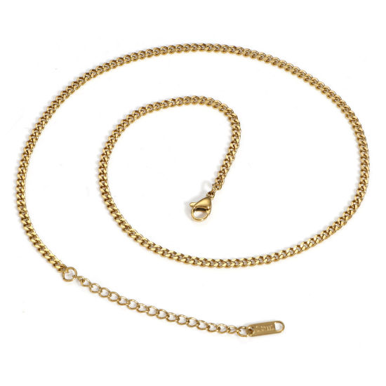 Immagine di 304 Acciaio Inossidabile Catena Singolare Collana 40cm Lunghezza, 1 Pz