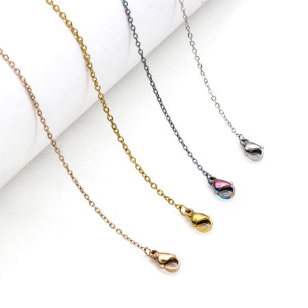 Picture of Wholesale Link Cable Chain Necklace, 304 Stainless Steel, Unisex Minimalist Gift Jewelry For Retailer, 40cm(15.7") long, 1 Piece