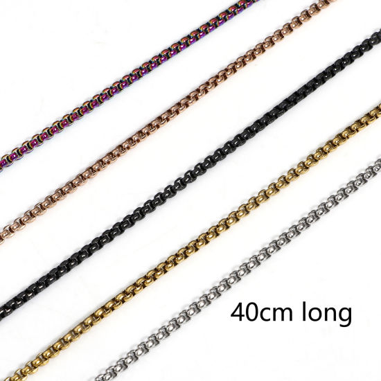 Immagine di 304 Acciaio Inossidabile Rollo Catena Collana 40cm Lunghezza, 1 Pz