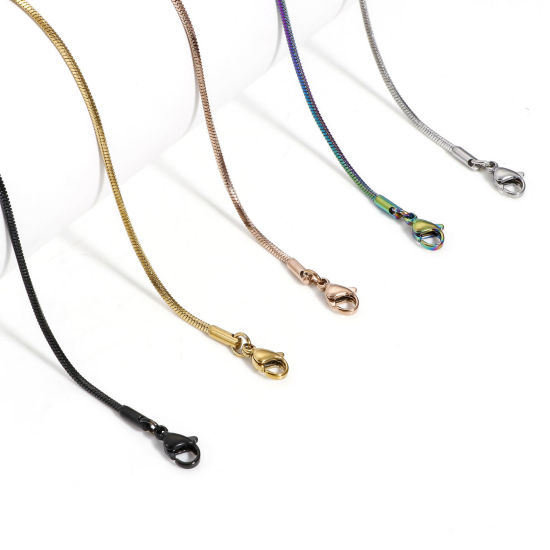 Immagine di 304 Acciaio Inossidabile Catena di Serpente Collana 40cm Lunghezza, 1 Pz