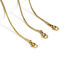 Picture of 304 Stainless Steel Snake Chain Necklace For DIY Jewelry Making Gold Plated Chain Size: 1.5mm