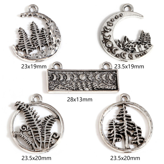 Picture of Zinc Based Alloy Charms Antique Silver Color Forest
