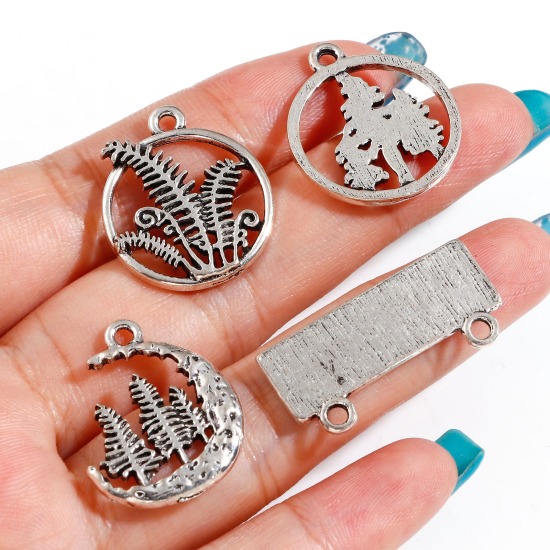 Picture of Zinc Based Alloy Charms Antique Silver Color Forest