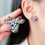 Picture of Natural Wood West Cowboy Earrings Multicolor Bull Head/ Cow Head Leopard Print