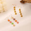 Image de Boucles d'Oreilles Franges Pompons Glands en Laiton Style Pastoral Doré Multicolore Marguerite Émail 1 Paire